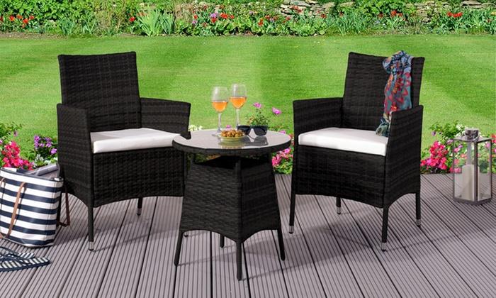 Two rattan garden deals chairs